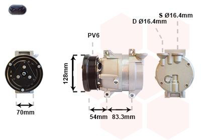 8100K071 VAN Wezel Compressor de aparelho de ar condicionado